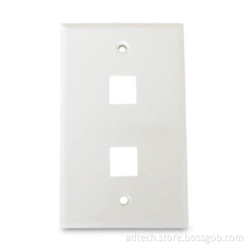 2-port Single Gang w/o Labeling with 2 Ports, Made of ABS